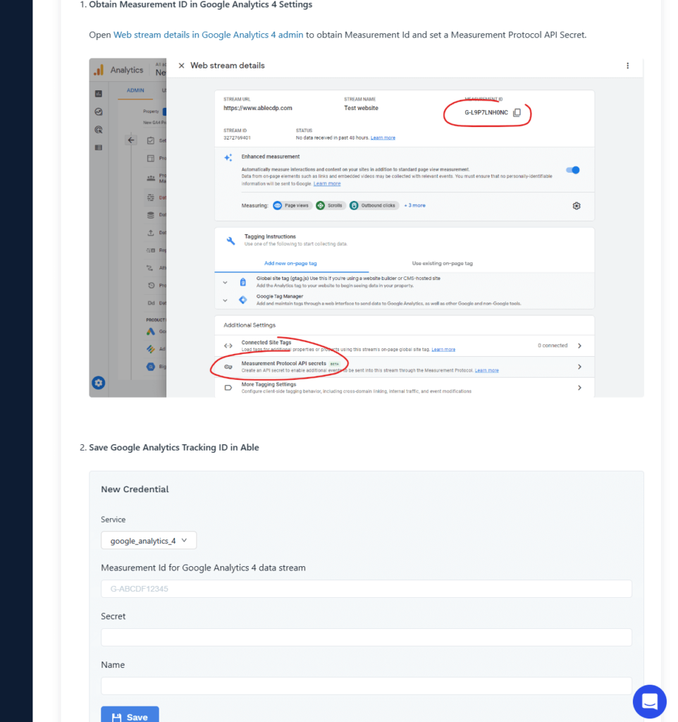 Connect Stripe with Google Analytics 4 - step 4